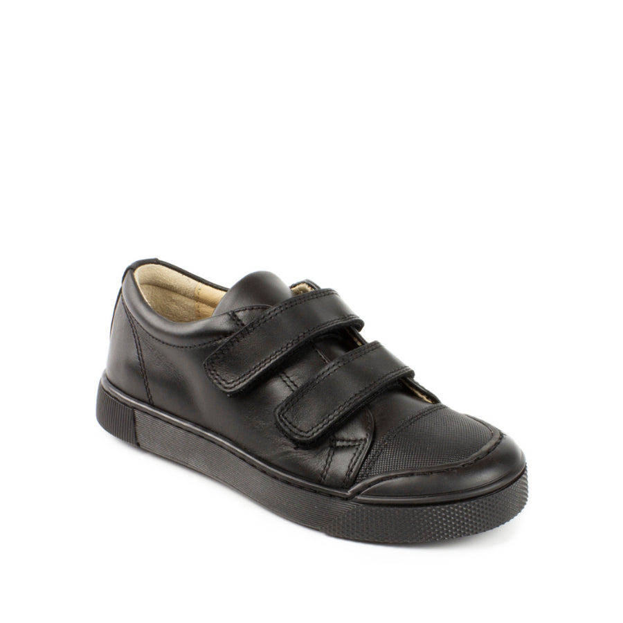 Petasil Boys Velcro School Shoes | Linus 2 | Black