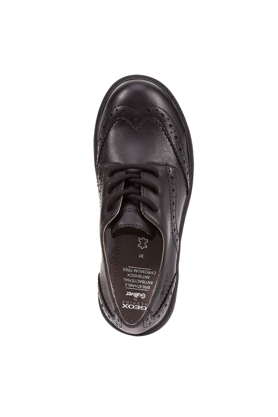 Geox School Shoes | Casey Lace Brogue | Black