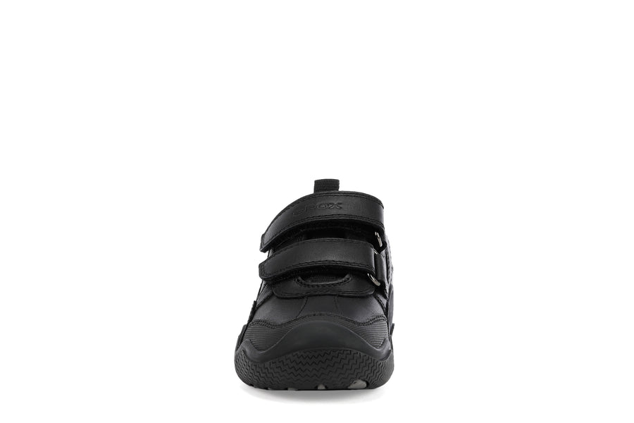 Geox Wader | Velcro School Shoes | Black