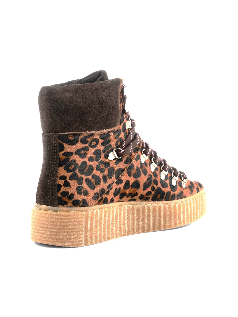 Shoe The Bear | Agda Lace up Boots | Chestnut Leopard