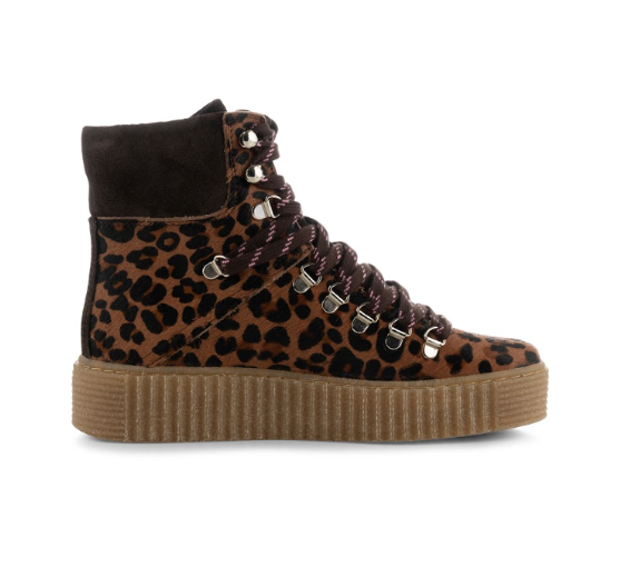 Shoe The Bear Women's Lace up Boots | Agda | Chestnut Leopard 