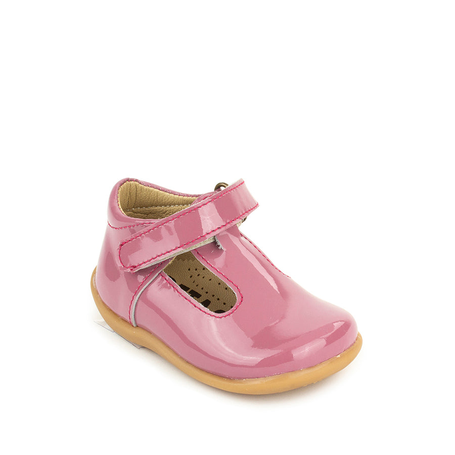 Petasil Shoes | Tim  | T-Bar Kids Velcro |Lavender Patent 