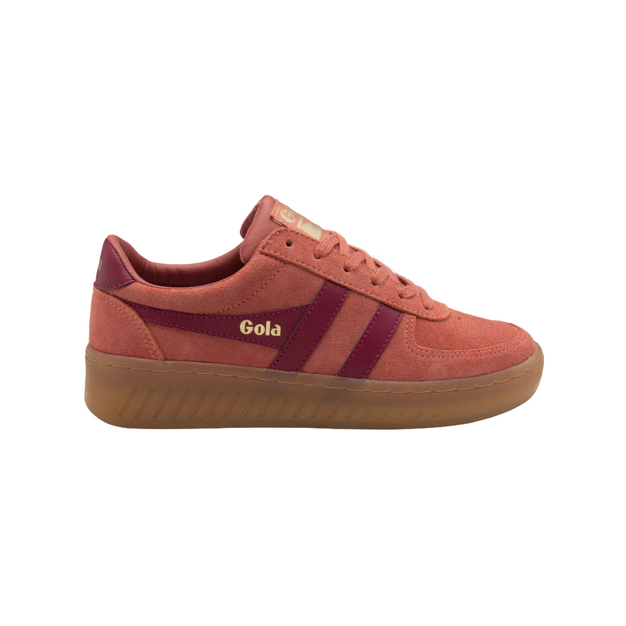 Gola Women's Trainers | Grandslam Suede | Clay, Cerise & Gum