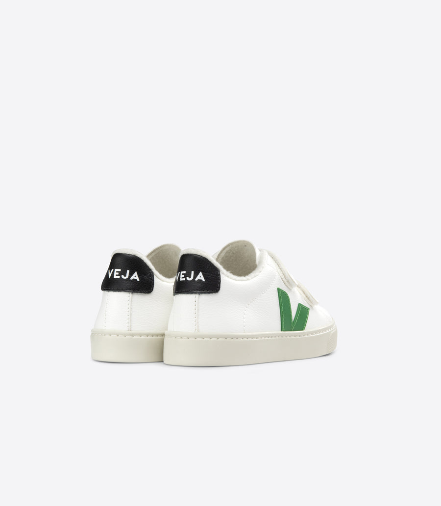 Veja Kids | Velcro Trainers Esplar Fured Leather  | Emeraude