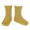 Condor Short Socks | Ribbed | Mustard