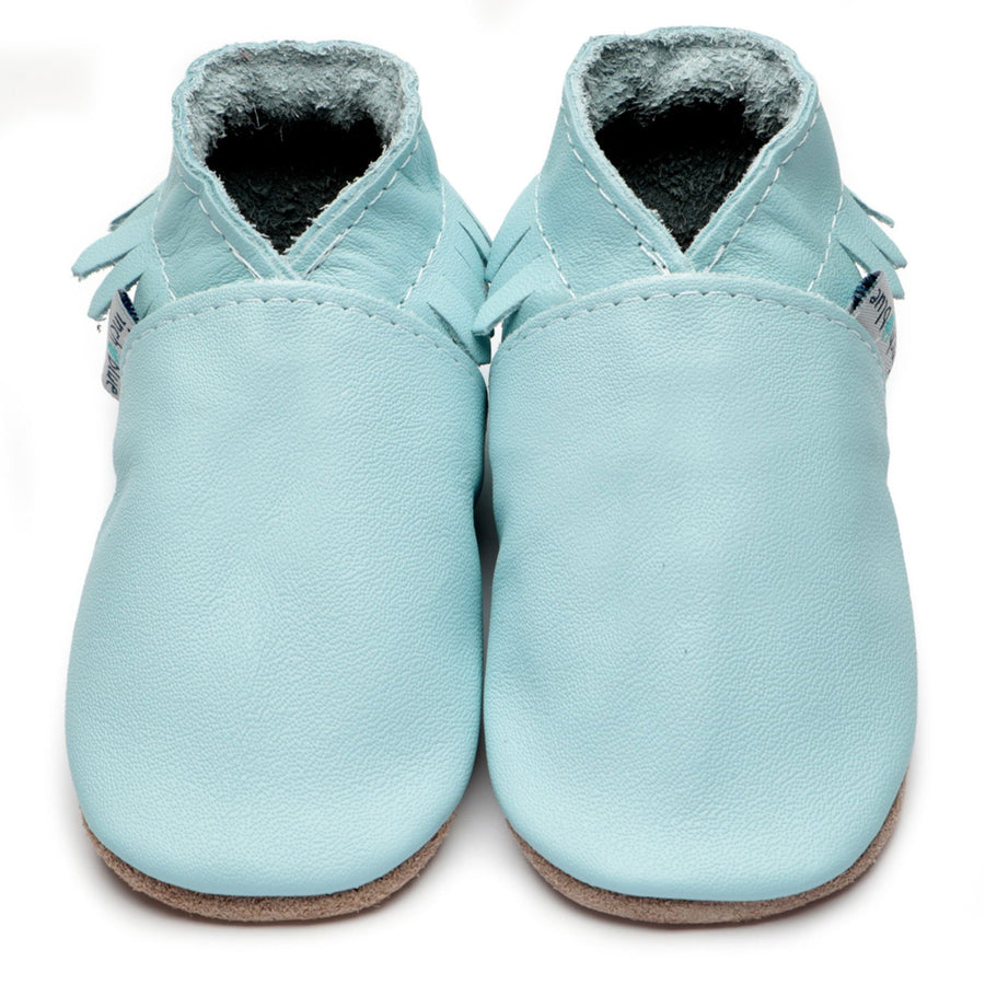 Inch Blue | Baby Shoes | Soft Sole | Moccasin Baby Blue
