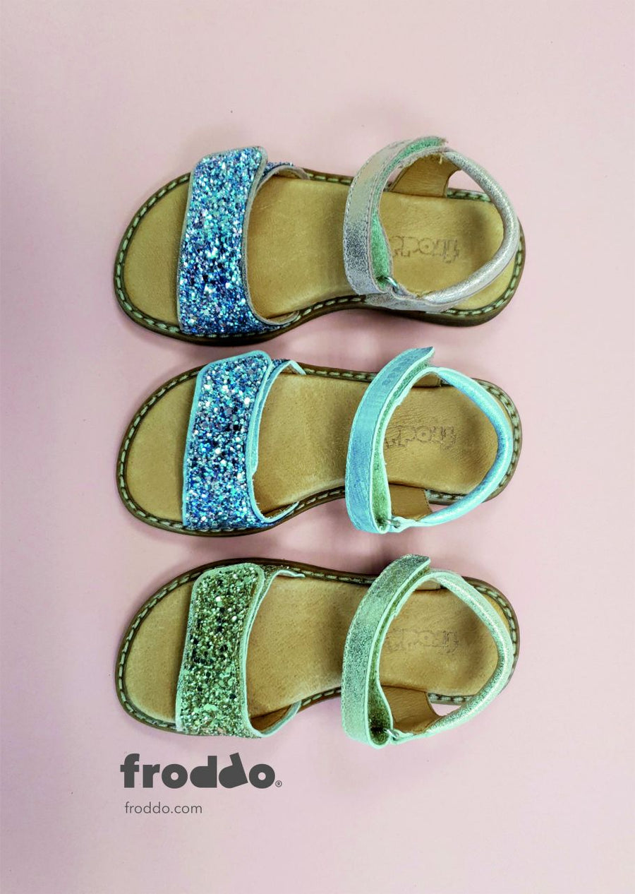 Froddo Velcro Sandals | Lore Glitter | Gold Shine