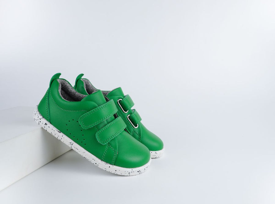 Bobux Shoes|I-Walk Grass Court Leather Trainer|Emerald Green