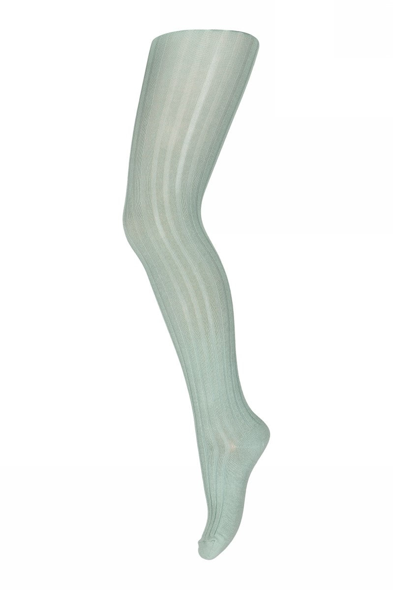 Melton Ribbed Tights | Kids | Granite Green