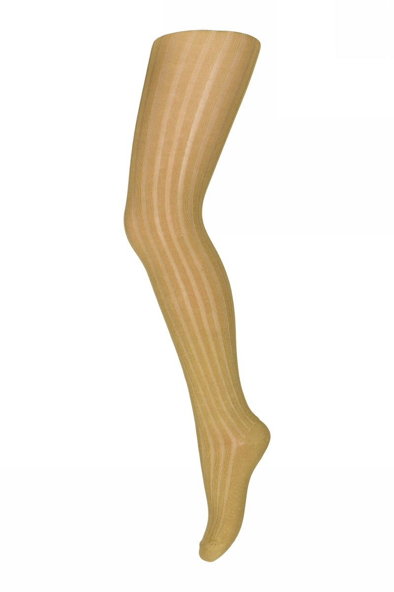 Melton Rib Tights|Mustard