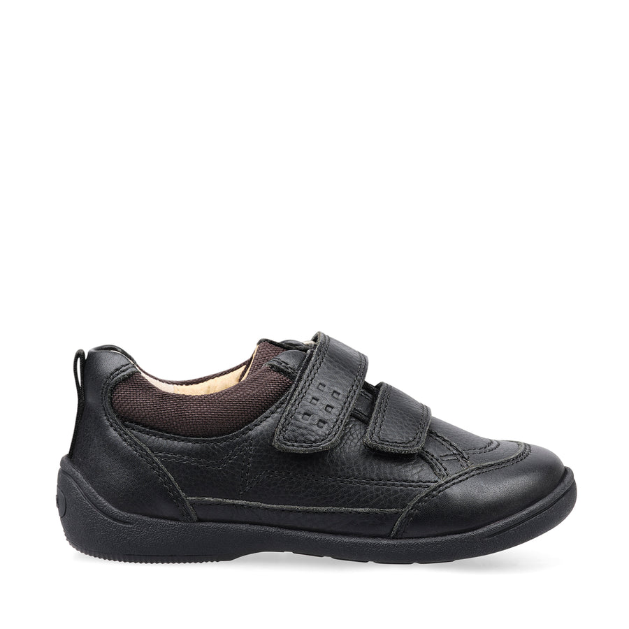 Start Rite Zig Zag  | Velcro School Shoes | Black 