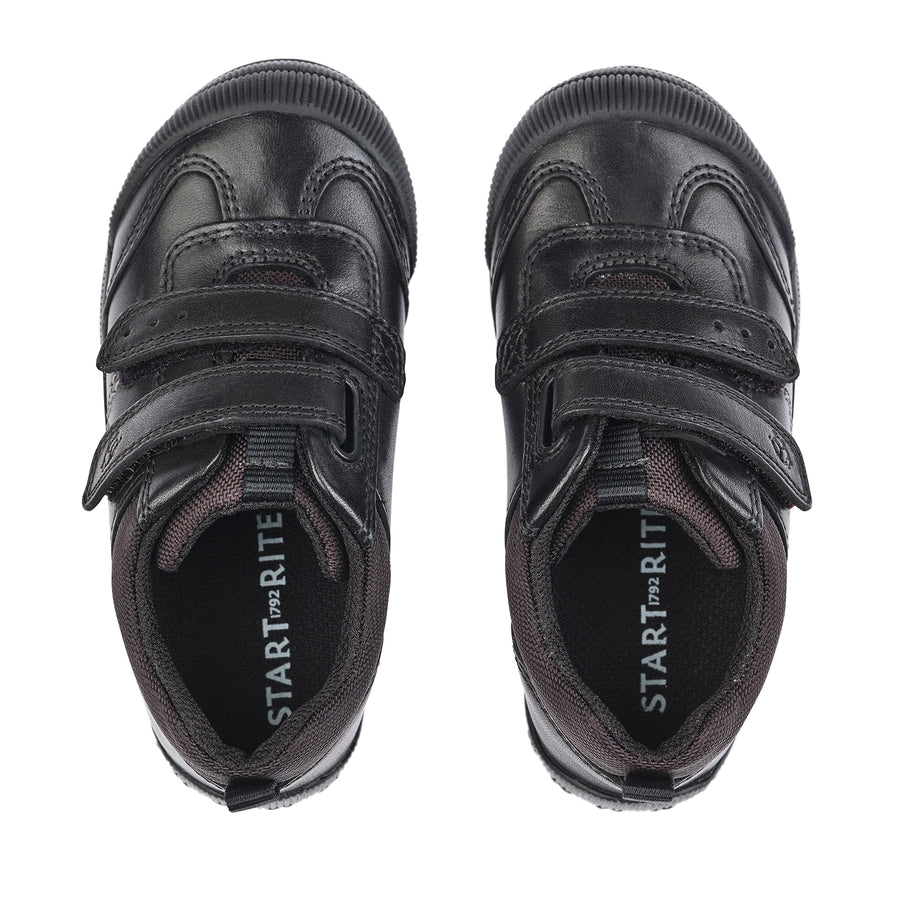 Start Rite Tickle  | Velcro School Shoes | Black 