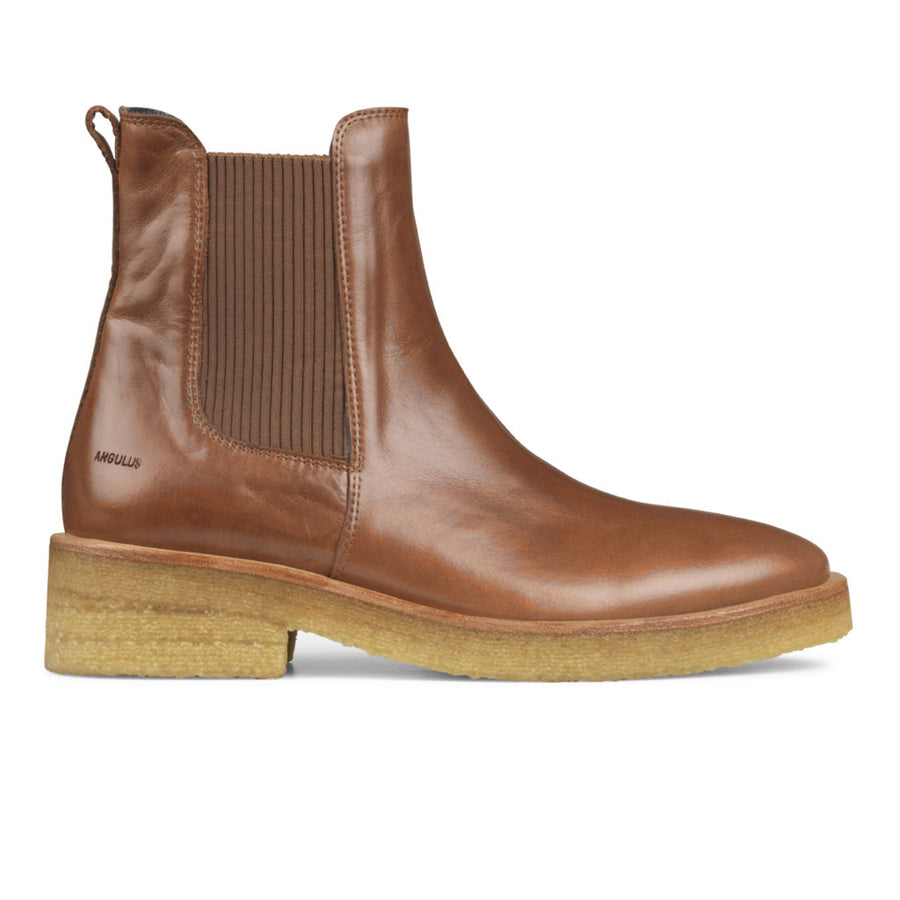 Angulus Womens Chelsea Boot Leather |Cognac Brown