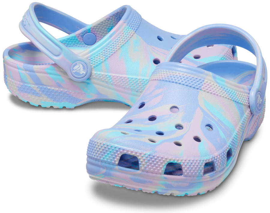 Light colored sales tie dye crocs