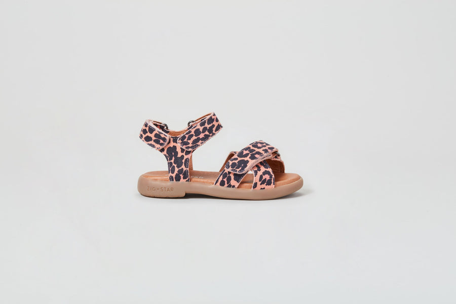Zig and Star Infant Sandals | Rae | Pink Animal
