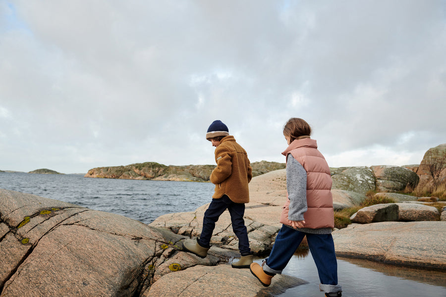 Liewood Hats | Ezra Kids Beanie | Navy & Oat