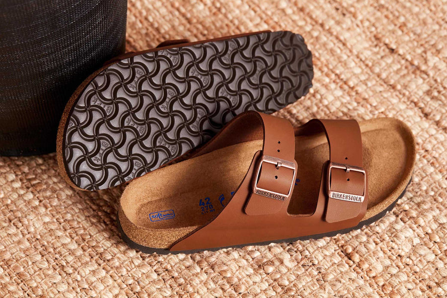 Birkenstock Sandals for Women| Arizona Soft Foot Bed |Birko-Flor| Ginger Brown