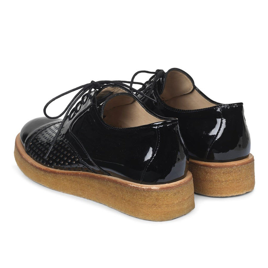 Angulus Womens Shoes Lace-up Brogue | Black