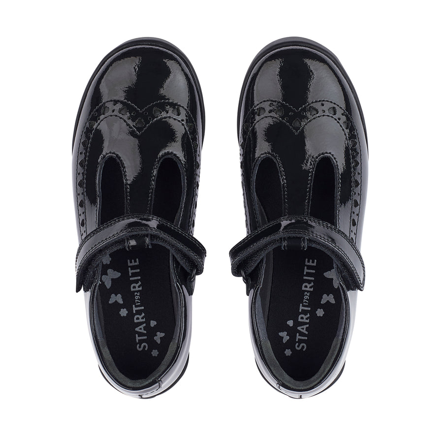 Start-Rite T Bar Shoes|Leapfrog|Black Patent