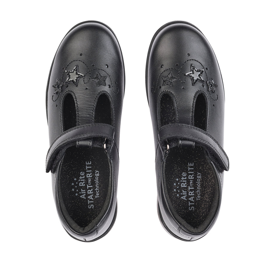 Start-Rite Leather T Bar Shoes | Star Jump | Black Leather