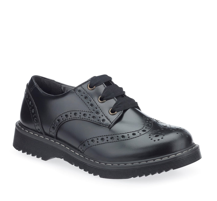 Start-Rite School Shoes|Impulsive Lace Up|Black Leather