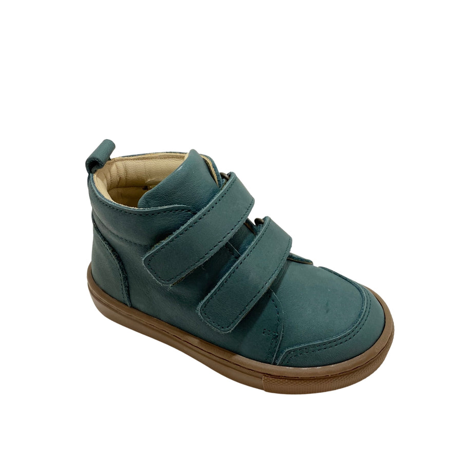 Petasil Velcro Ankle Boot  |  Green with Amber Sole