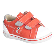 Ricosta Nippy Shoes | Leather Velcro Trainers | Red & White