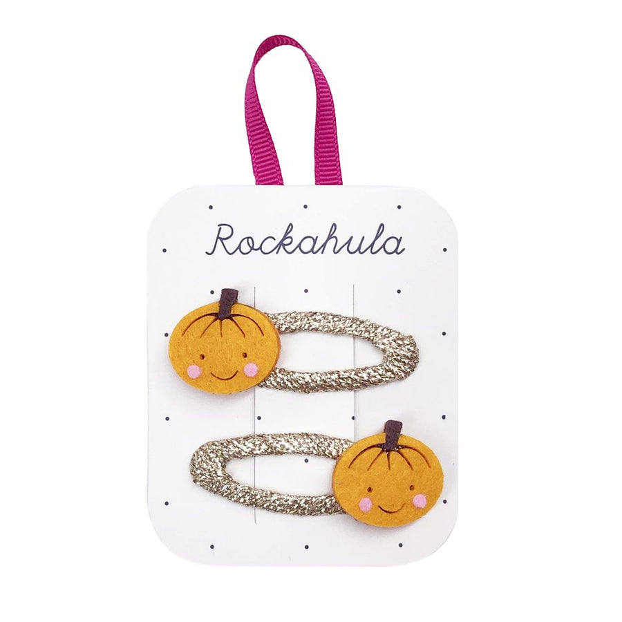 Rockahula Hair Clips | Little Pumpkin Clips | Set of 2