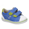 Ricosta Nippy Shoes|Leather Velcro Trainers|Azur Blue & White