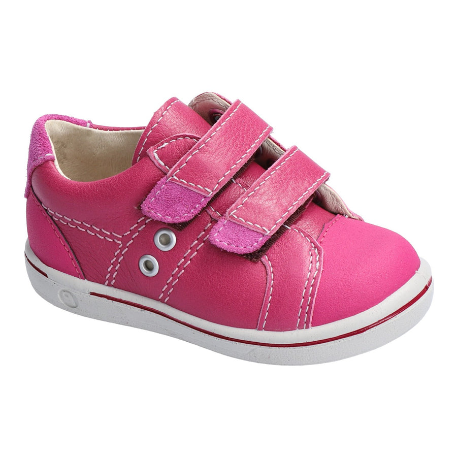 Ricosta Nippy Shoes|Leather Velcro Trainers|Pop Pink