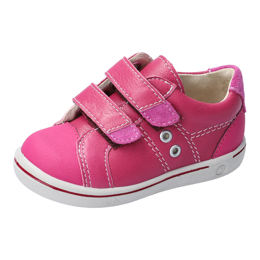 Ricosta Nippy Shoes|Leather Velcro Trainers|Pop Pink