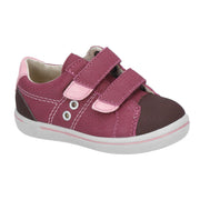 Ricosta Nippy Shoes|Leather Velcro Trainers|Merlot & Pink