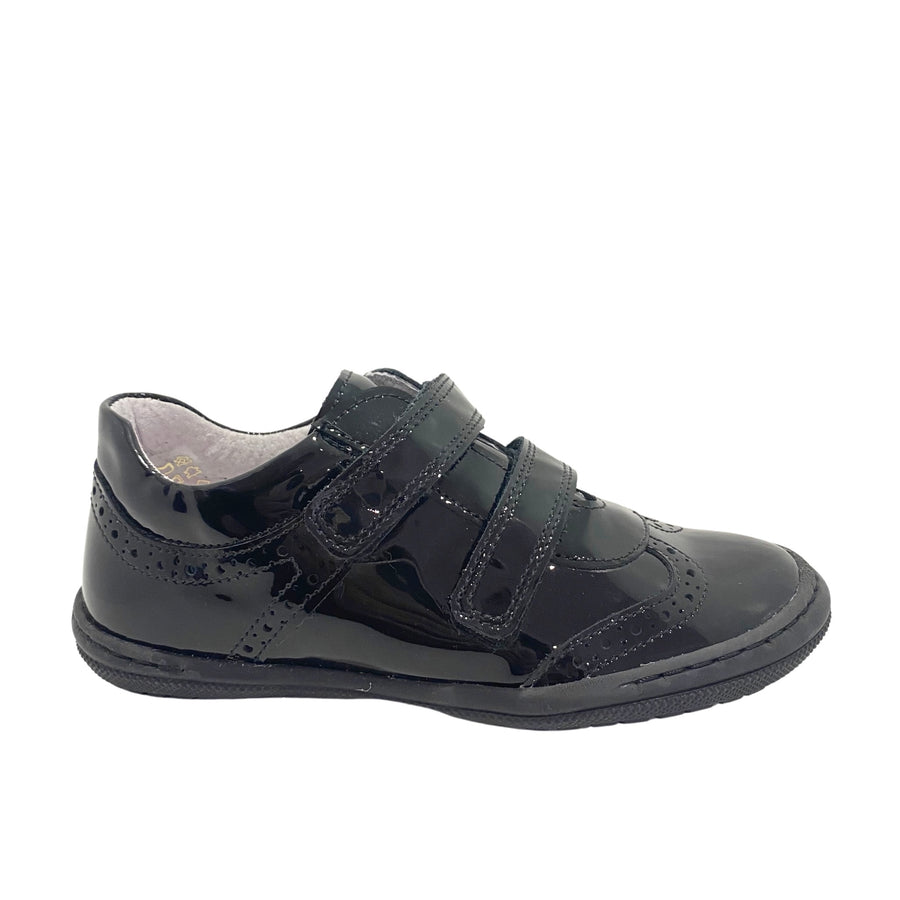 Bo-Bell Velcro School Shoes | Obiana | Black Patent