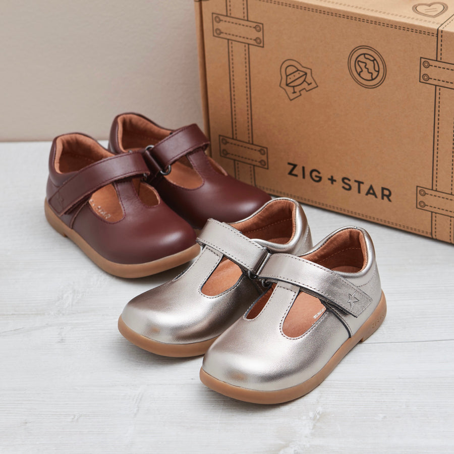 Zig and Star Shoes|Astro T-Bar|Pewter