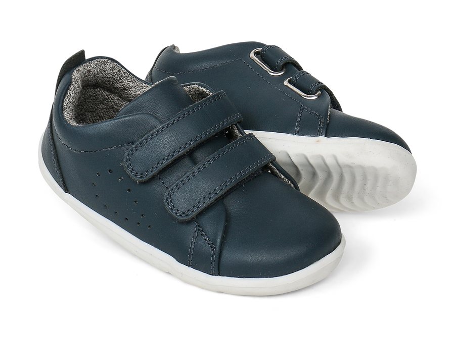 Bobux Grass Court Step Up Velcro trainers|Navy