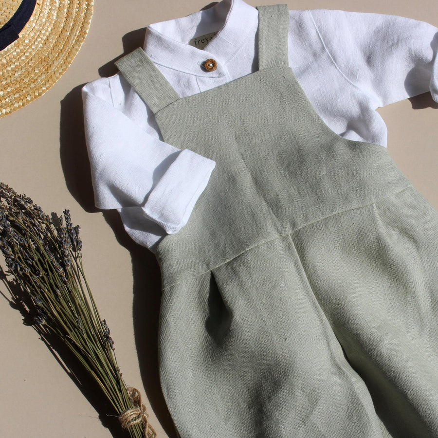Freya Lillie | Harlow Dungarees | Aloe