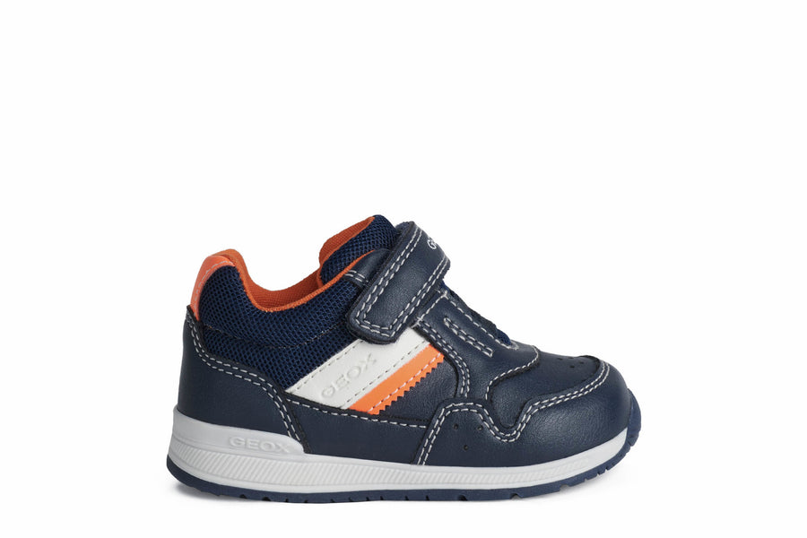 Geox Baby Shoes|Rishon Trainers|Navy Fluo Orange