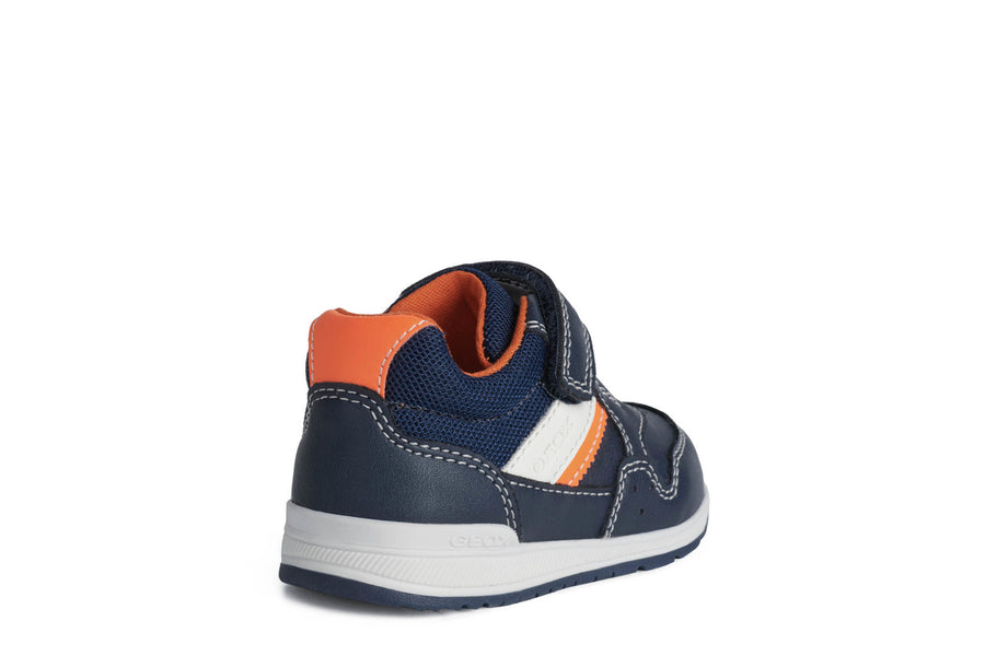 Geox Baby Shoes|Rishon Trainers|Navy Fluo Orange