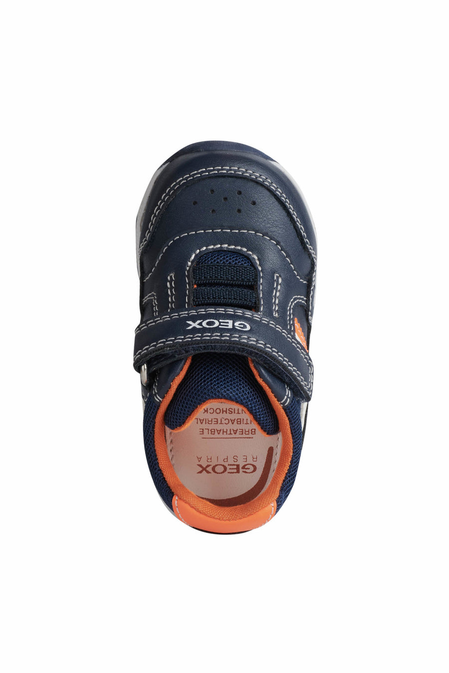 Geox Baby Shoes|Rishon Trainers|Navy Fluo Orange