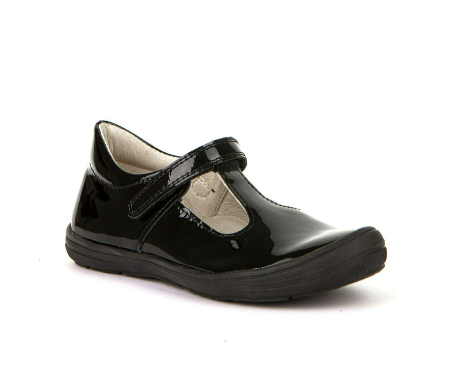Froddo Girls T Bar School Shoes | Mia T | Black Patent