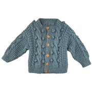 BecsKnitwear | Handmade Knitted Cardigan | Storm Blue