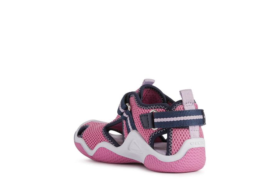 Geox Wader Waterproof Sandal | Navy & Pink