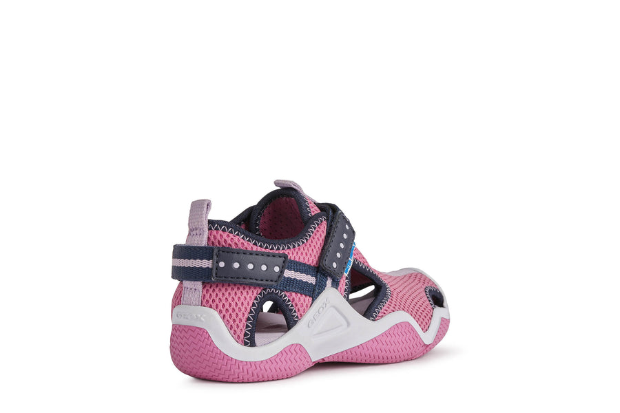 Geox Wader Waterproof Sandal | Navy & Pink