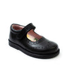 Petasil School Shoes | Claret  | Black Leather