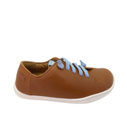 Camper Peu Shoes | Cami with Elastic Laces | Tan & Blue