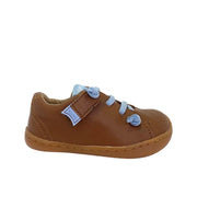 Camper Peu Shoes | Cami with Elastic Laces | Tan & Blue