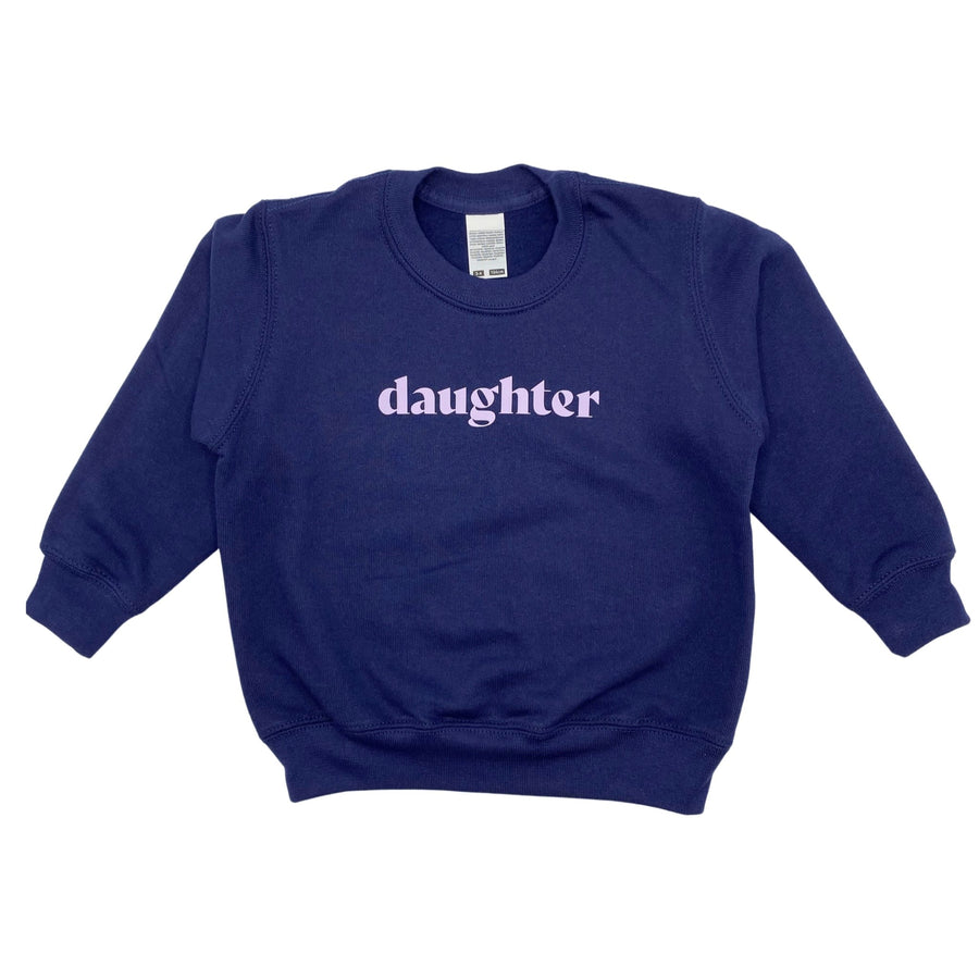 Cheeky Chops | Sweatshirt | Daughter | Navy with Lilac