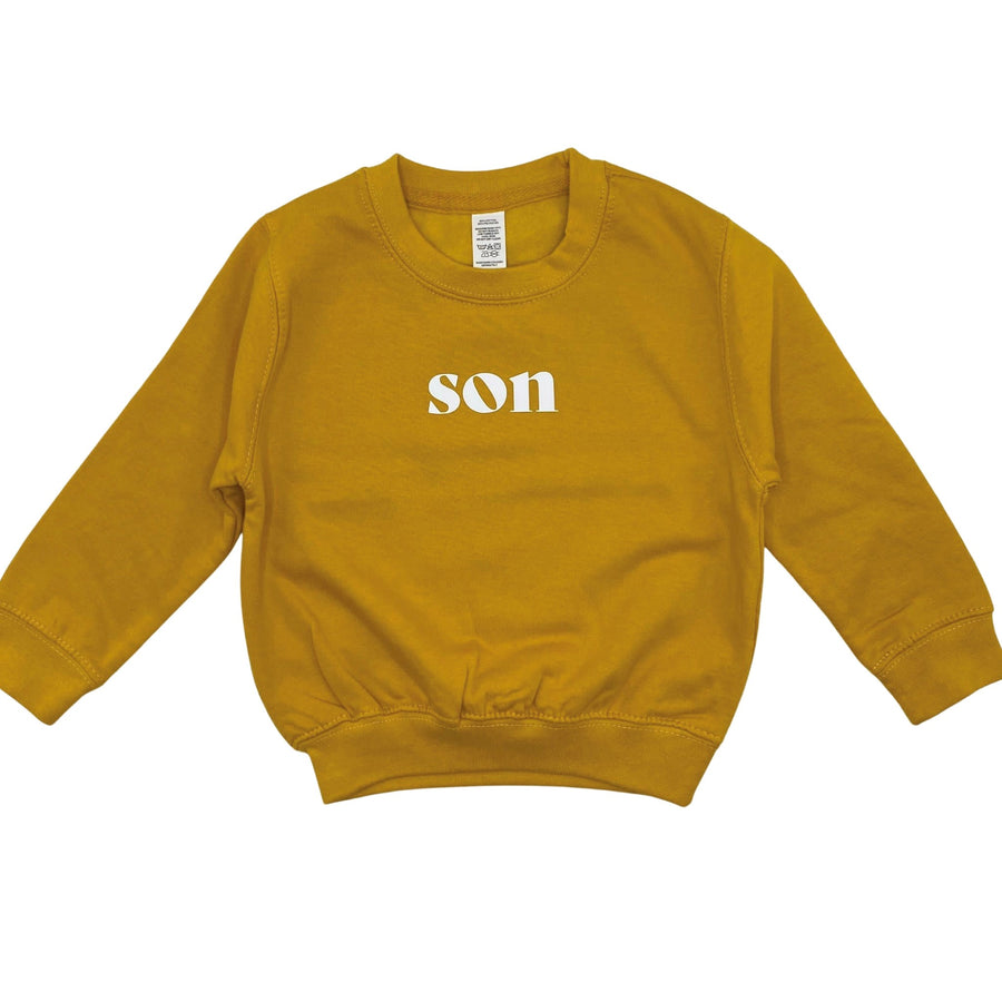 Cheeky Chops Sweatshirt | Son | Mustard with White