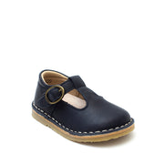 Petasil Crosspatch|Buckle T-Bar  Shoes|Navy