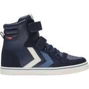 Hummel Kids Trainers | Slimmer Stadil Hi Top | Black Iris (Navy)